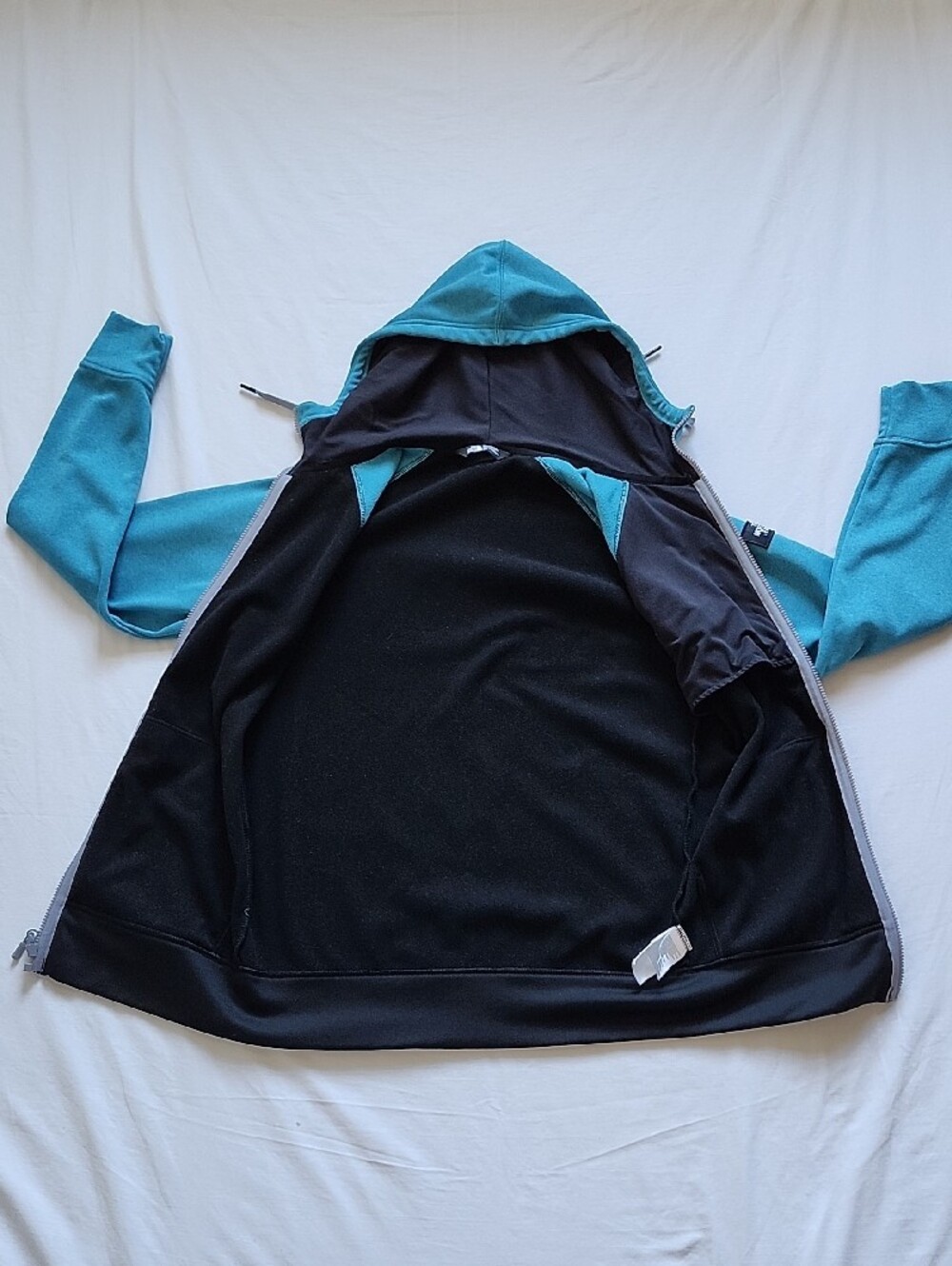 The North Face Blue Black Full Zip Hoodie Light Jacket Men's Small - Picture 13 of 14